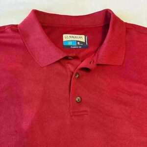 Magellan outdoors mens polo shirt XL short sleeve fish gear crimson casual